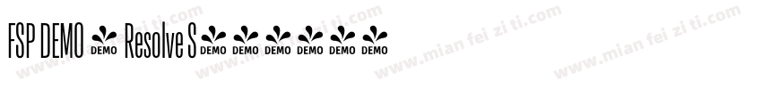 FSP DEMO - Resolve S字体转换